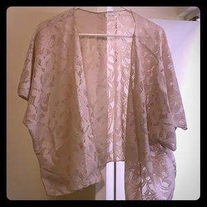 Cream lace shrug